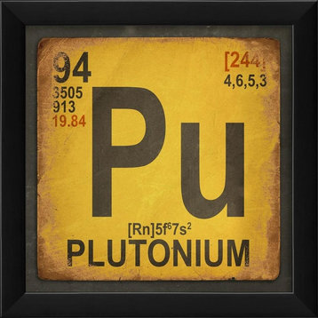 Plutonium Element Yellow Framed Poster