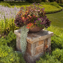 stone pillar flower pot love it