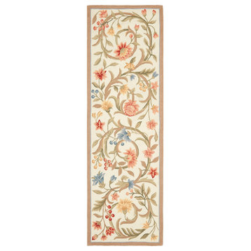 Safavieh Chelsea Collection HK248 Rug, Ivory, 2'6"x10'
