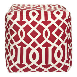 Surya Poufs- (POUF-111) - Floor Pillows And Poufs