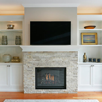 Diablo Sitting Room Remodel Includes a Fireplace and Custom Built-Ins
