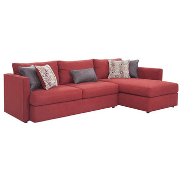 American Furniture Classics 8-S298V12-K Urban Loft Sectional Sofa in Red
