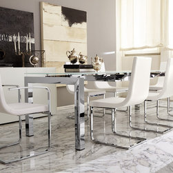CS/1097-LH Cruiser Leather Dining Chair by Calligaris, Italy - Dining Chairs