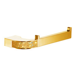 Secret Bath - Cecilia Luxury Gold Swarovski Crystals Toilet Paper Holder, Limited Edition - Toilet Paper Holders