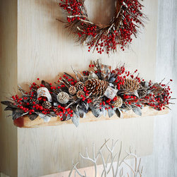 Aspen Fantasy 6' Mantel Piece Deco at Horchow.com - Wreaths And Garlands
