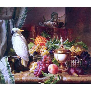Josef Schuster Still Life With Fruit and a Cockatoo Wall Decal