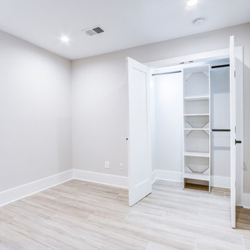 Basement remodeled with bedroom space and extra closet space in Buchanan