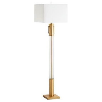 Palazzo 65" Floor Lamp in Aged Brass