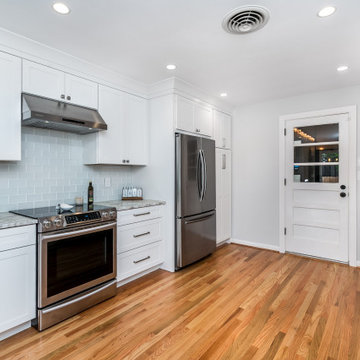 Fantasy Brown Marble White Kitchen Remodel