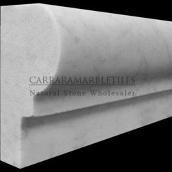 White Carrara Marble Italian Bianco Carrera Ogee 1 Chairrail Molding Polished - Products