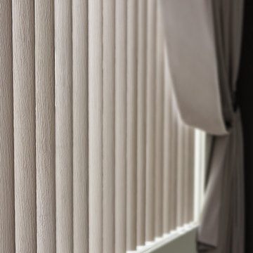 VERTICAL BLINDS - DRAPES - Graber vertical blinds with drapery