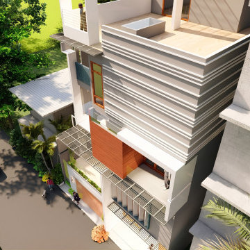 Abri Lumiere 40x50 Contemporary House Design in JP Nagar