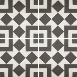 El Fenn Black Pattern - Wall And Floor Tile