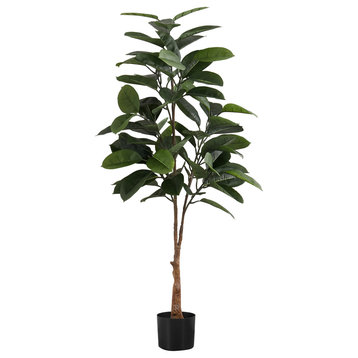 Artificial Plant, 52" Tall, Indoor, Floor, Greenery, Potted, Green Leaves