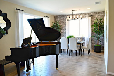 Inspiration for a craftsman dining room remodel in Los Angeles