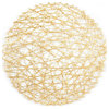 DII Gold Woven Paper Round Placemat, Set of 6