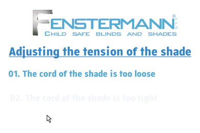 Adjusting the Cord Tension for Bottom-up Top-down Shades