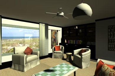 Beach Home - Living Room - 3D Model