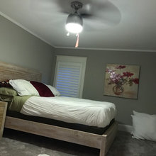 bedroom fan and lighting