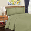 Luxury Cotton Blend Duvet Cover and Pillow Shams, Sage, Full/Queen