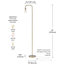 Holden 70" Black Floor Lamp, Matte Brass