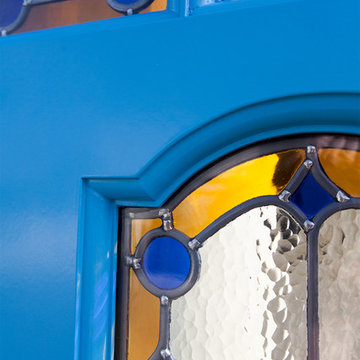 Blue Stained Glass Door