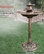 Alpine Three-Tiered Garden Water Fountain and Birdbath, Bronze Finish, 36" Tall