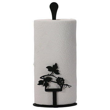 Rooster Paper Towel Stand, Grapevine