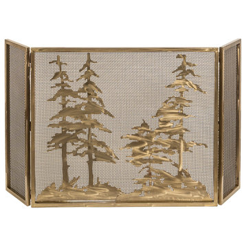 56"x28" Tall Pines Fireplace Screen