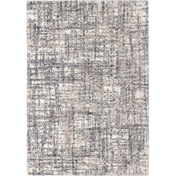 Palmetto Living by Orian Cotton Tail Cross Thatch Taupe Area Rug, 5'3"x7'6"