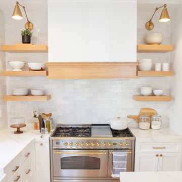 Transitional Kitchen Featuring Rift Cut Oak Accents