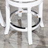 DTY Palmer Lake Swivel Stool, White/Charcoal Fabric Seat, 30" Bar Stool