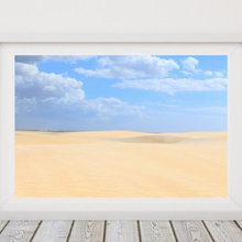 Tranquil sand dunes and clouds, Galinhos - RN, Brazil. Downloadable Ins