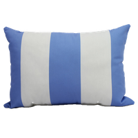 Decorative Striped Outdoor Throw Pillow, Light Blue, 14"x20"