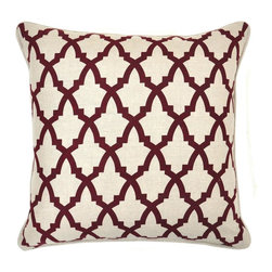 Seraphina Burgandy Pillow - Decorative Pillows