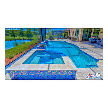 (Heller) Bonita Springs, FL Superior Pools Custom Swimming Pool/Spa/Raised Area