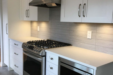 Trendy galley kitchen photo in Vancouver
