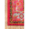 Traditional Bohemian Center Medallion Rug, Violet Pink, 7'10" Square