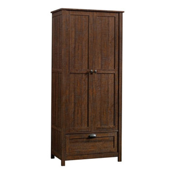 Sauder Miscellaneous Storage 72"H Engineered Wood Cabinet in Rustic Walnut