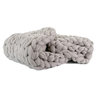 Chunky Knit Throw, Gray Merino Wool