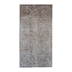 Mogulinterior - Consigned Vintage Wall Panel Tribal Schedule Hand Carved Ancient Wall Sculpture - Wall Accents