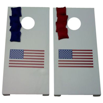 USA Flag Tabletop Cornhole Set