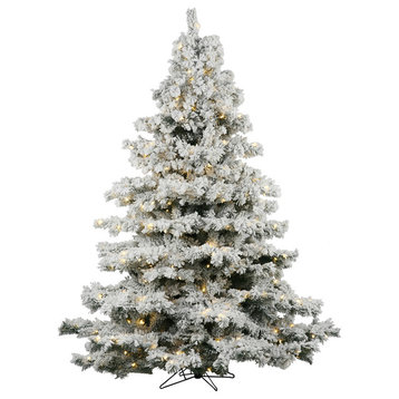 Vickerman 10'x82" Flocked Alaskan Christmas Tree LED, 1400 Warm White