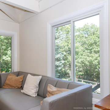 Modern Den with New Windows - Renewal by Andersen LI NY