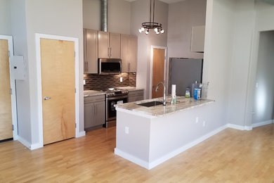Minimalist kitchen photo in Denver