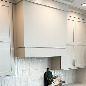 Accessible Beige Painted Kitchen with Birch Almond Accents