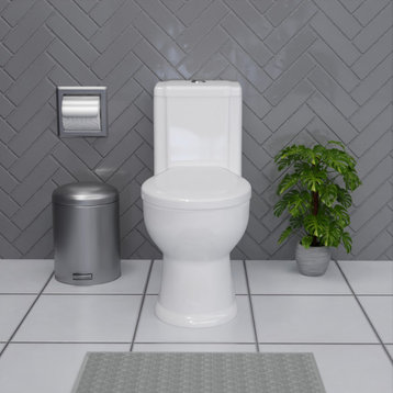 One Piece Toilet in White for Children With Push-button Flush 11 3/4" Height