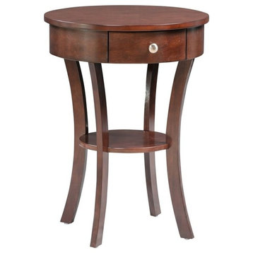 Classic Accents Schaffer One-Drawer End Table with Shelf in Espresso Wood Finish