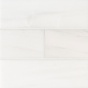 Bianco Dolomite 4x12 Polished Subway Tile, 30-Pieces