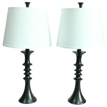 Marcato Table Lamps, English Bronze, Set of 2